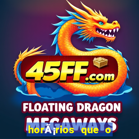 horÃ¡rios que o fortune dragon paga